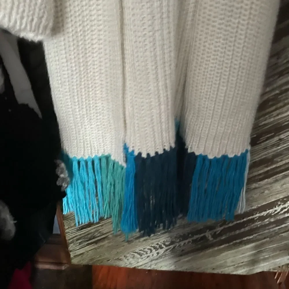By Anthropologie fringe duster cardigan NWT